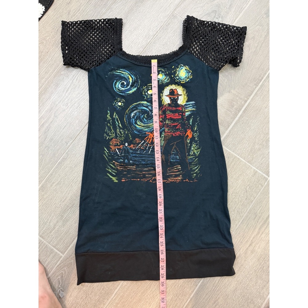CUSTOM STARRY NIGHT SHIRT DRESS? Women's Freddy Krueger t-shirt SEE MEASUREMENTS - Picture 9 of 12